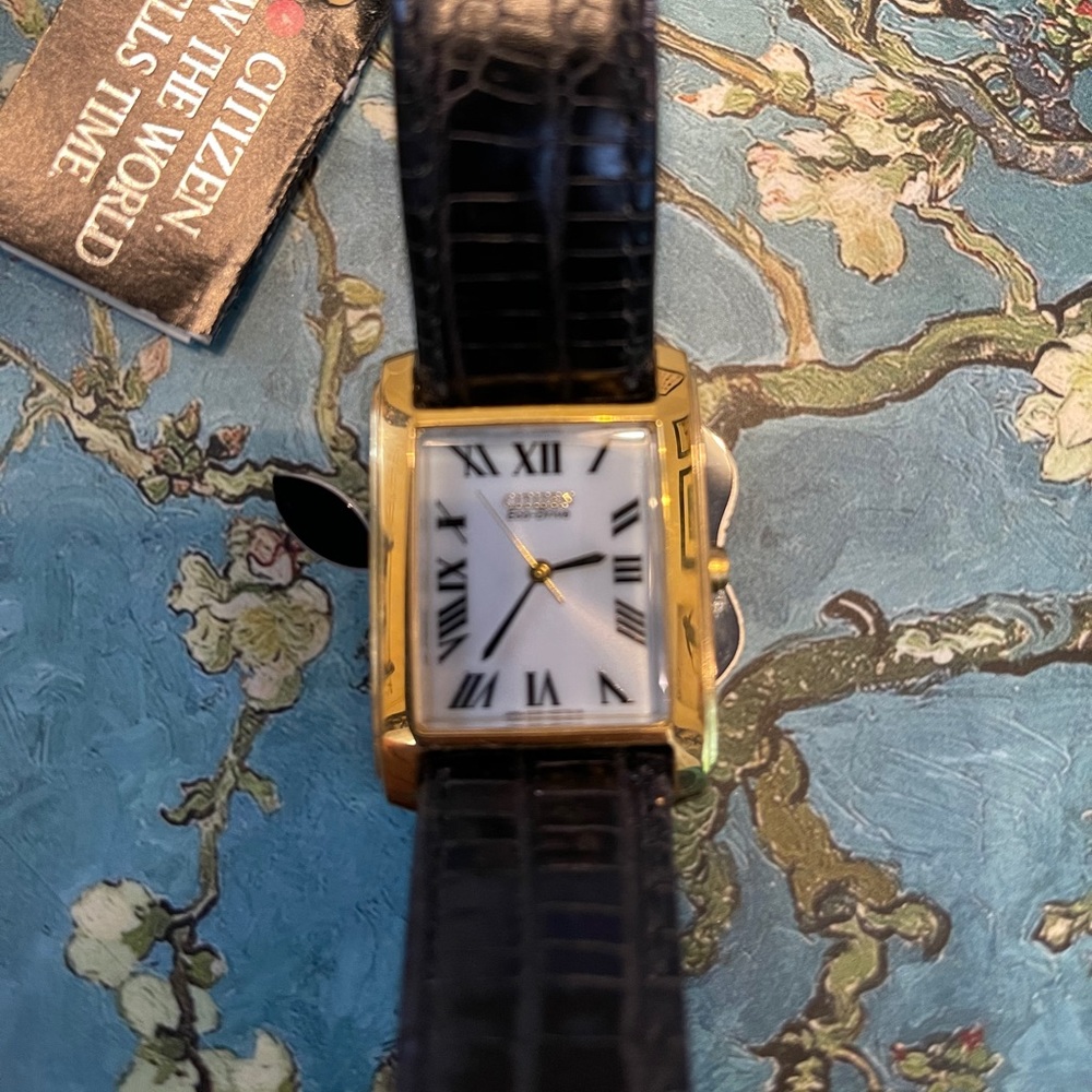 Vintage Citizen Eco-Drive Tank style watch, NWT